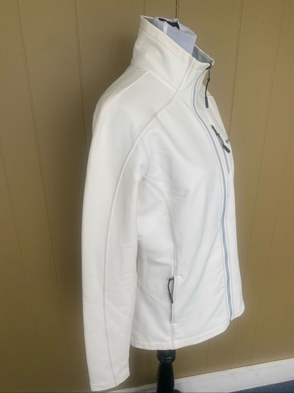 Columbia sportswear company women XL hardshell mock collar jacket white/grey - Picture 6 of 12